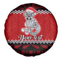 Personalised New Zealand Christmas Spare Tire Cover Maori Tiki Meri Kirihimete - Wonder Print Shop