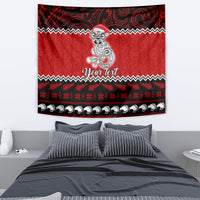 Personalised New Zealand Christmas Tapestry Maori Tiki Meri Kirihimete - Wonder Print Shop