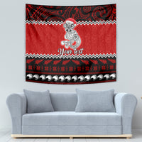 Personalised New Zealand Christmas Tapestry Maori Tiki Meri Kirihimete - Wonder Print Shop