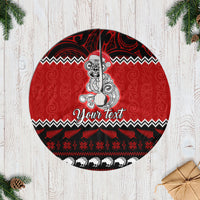 Personalised New Zealand Christmas Tree Skirt Maori Tiki Meri Kirihimete - Wonder Print Shop