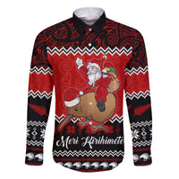 Personalised New Zealand Christmas Family Matching Long Sleeve Bodycon Dress and Hawaiian Shirt Kiwi Santa Claus Maori Meri Kirihimete LT9 - Wonder Print Shop