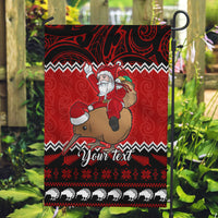 Personalised New Zealand Christmas Garden Flag Kiwi Santa Claus Maori Meri Kirihimete - Wonder Print Shop