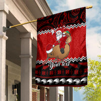 Personalised New Zealand Christmas Garden Flag Kiwi Santa Claus Maori Meri Kirihimete - Wonder Print Shop