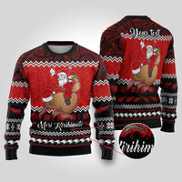 Personalised New Zealand Christmas Ugly Christmas Sweater Kiwi Santa Claus Maori Meri Kirihimete - Wonder Print Shop
