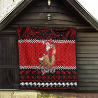 Personalised New Zealand Christmas Quilt Kiwi Santa Claus Maori Meri Kirihimete - Wonder Print Shop