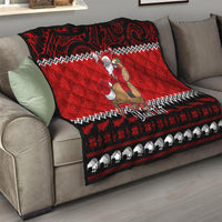 Personalised New Zealand Christmas Quilt Kiwi Santa Claus Maori Meri Kirihimete - Wonder Print Shop