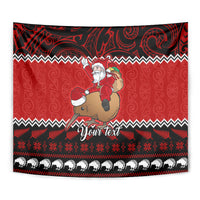 Personalised New Zealand Christmas Tapestry Kiwi Santa Claus Maori Meri Kirihimete - Wonder Print Shop