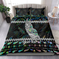 Personalised New Zealand Christmas Bedding Set Maori Fern Manaia Meri Kirihimete with Papaua Shell LT9 - Wonder Print Shop