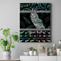 Personalised New Zealand Christmas Canvas Wall Art Maori Fern Manaia Meri Kirihimete with Papaua Shell LT9 - Wonder Print Shop