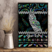 Personalised New Zealand Christmas Canvas Wall Art Maori Fern Manaia Meri Kirihimete with Papaua Shell LT9 - Wonder Print Shop