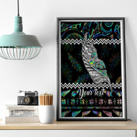 Personalised New Zealand Christmas Canvas Wall Art Maori Fern Manaia Meri Kirihimete with Papaua Shell LT9 - Wonder Print Shop