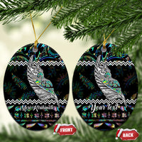 Personalised New Zealand Christmas Ceramic Ornament Maori Fern Manaia Meri Kirihimete with Papaua Shell LT9 - Wonder Print Shop