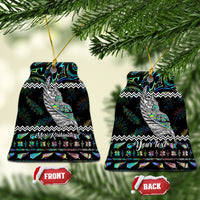 Personalised New Zealand Christmas Ceramic Ornament Maori Fern Manaia Meri Kirihimete with Papaua Shell LT9 - Wonder Print Shop