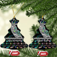 Personalised New Zealand Christmas Ceramic Ornament Maori Fern Manaia Meri Kirihimete with Papaua Shell LT9 - Wonder Print Shop