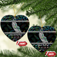 Personalised New Zealand Christmas Ceramic Ornament Maori Fern Manaia Meri Kirihimete with Papaua Shell LT9 - Wonder Print Shop