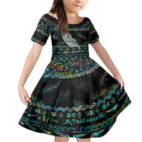 Personalised New Zealand Christmas Family Matching Mermaid Dress and Hawaiian Shirt Maori Fern Manaia Meri Kirihimete with Papaua Shell LT9 - Wonder Print Shop