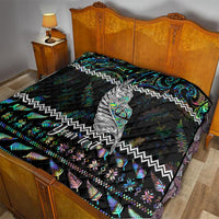 Personalised New Zealand Christmas Quilt Maori Fern Manaia Meri Kirihimete with Papaua Shell - Wonder Print Shop