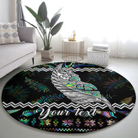 personalised-new-zealand-christmas-round-carpet-maori-fern-manaia-meri-kirihimete-with-papaua-shell