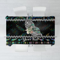 Personalised New Zealand Christmas Tablecloth Maori Fern Manaia Meri Kirihimete with Papaua Shell - Wonder Print Shop