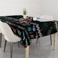 Personalised New Zealand Christmas Tablecloth Maori Fern Manaia Meri Kirihimete with Papaua Shell - Wonder Print Shop