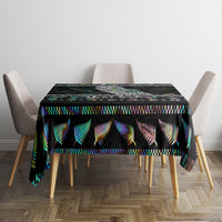 Personalised New Zealand Christmas Tablecloth Maori Fern Manaia Meri Kirihimete with Papaua Shell - Wonder Print Shop