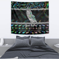 Personalised New Zealand Christmas Tapestry Maori Fern Manaia Meri Kirihimete with Papaua Shell - Wonder Print Shop