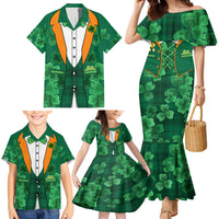 Happy St Patricks Day We Wear Green Suit Family Matching Mermaid Dress and Hawaiian Shirt LT9 - Wonder Print Shop