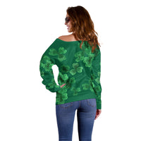 Happy St Patricks Day We Wear Green Suit Off Shoulder Sweater - Wonder Print Shop