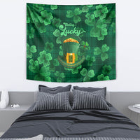 Happy St Patricks Day We Wear Green Suit Tapestry - Wonder Print Shop