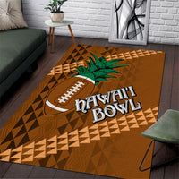 Custom Hawaii Honolulu Bowl Area Rug With Kakau Tribal Pattern LT9 - Wonder Print Shop
