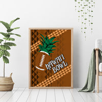 Custom Hawaii Honolulu Bowl Canvas Wall Art With Kakau Tribal Pattern LT9 - Wonder Print Shop