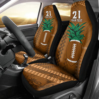 Custom Hawaii Honolulu Bowl Car Seat Cover With Kakau Tribal Pattern LT9 - Wonder Print Shop