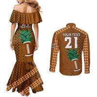 custom-hawaii-honolulu-bowl-couples-matching-mermaid-dress-and-long-sleeve-button-shirt-with-kakau-tribal-pattern