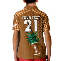 Custom Hawaii Honolulu Bowl Kid Polo Shirt With Kakau Tribal Pattern - Wonder Print Shop