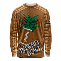 Custom Hawaii Honolulu Bowl Long Sleeve Shirt With Kakau Tribal Pattern - Wonder Print Shop