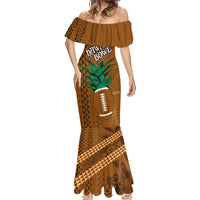 Custom Hawaii Honolulu Bowl Mermaid Dress With Kakau Tribal Pattern - Wonder Print Shop