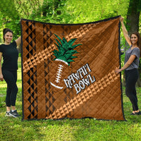 Custom Hawaii Honolulu Bowl Quilt With Kakau Tribal Pattern - Wonder Print Shop