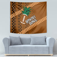 Custom Hawaii Honolulu Bowl Tapestry With Kakau Tribal Pattern - Wonder Print Shop