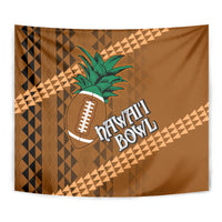 Custom Hawaii Honolulu Bowl Tapestry With Kakau Tribal Pattern - Wonder Print Shop