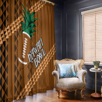 Custom Hawaii Honolulu Bowl Window Curtain With Kakau Tribal Pattern - Wonder Print Shop