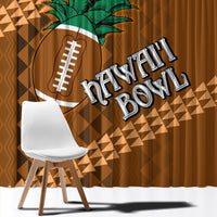 Custom Hawaii Honolulu Bowl Window Curtain With Kakau Tribal Pattern - Wonder Print Shop