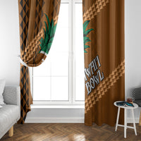 Custom Hawaii Honolulu Bowl Window Curtain With Kakau Tribal Pattern - Wonder Print Shop