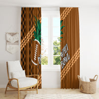 Custom Hawaii Honolulu Bowl Window Curtain With Kakau Tribal Pattern - Wonder Print Shop