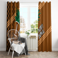 Custom Hawaii Honolulu Bowl Window Curtain With Kakau Tribal Pattern - Wonder Print Shop
