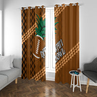 Custom Hawaii Honolulu Bowl Window Curtain With Kakau Tribal Pattern - Wonder Print Shop