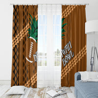 Custom Hawaii Honolulu Bowl Window Curtain With Kakau Tribal Pattern - Wonder Print Shop