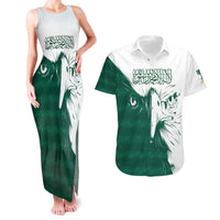 Saudi Arabia Falcon Couples Matching Tank Maxi Dress and Hawaiian Shirt Simple Saudi Pattern LT9 - Wonder Print Shop