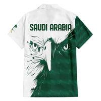 Saudi Arabia Falcon Family Matching Off Shoulder Maxi Dress and Hawaiian Shirt Simple Saudi Pattern LT9 - Wonder Print Shop