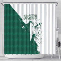 Saudi Arabia Falcon Shower Curtain Simple Saudi Pattern LT9