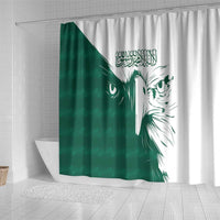 Saudi Arabia Falcon Shower Curtain Simple Saudi Pattern LT9
